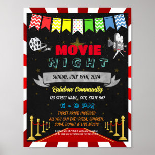 Sjabloon van Movie Night-evenement Poster