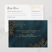 Sjabloon van Navy Gold Wedding Stationery (Voorkant / Achterkant)