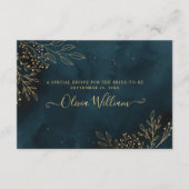 Sjabloon van Navy Gold Wedding Stationery (Voorkant)