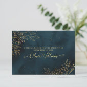 Sjabloon van Navy Gold Wedding Stationery (Staand voorkant)