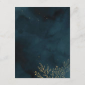 Sjabloon van Navy Gold Wedding Stationery (Achterkant)