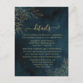 Sjabloon van Navy Gold Wedding Stationery (Voorkant)