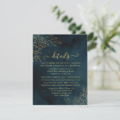 Sjabloon van Navy Gold Wedding Stationery (Staand voorkant)