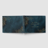 Sjabloon van Navy Gold Wedding Stationery Gastenboek (Volledig)