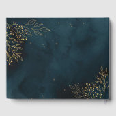 Sjabloon van Navy Gold Wedding Stationery Gastenboek (Achterkant)