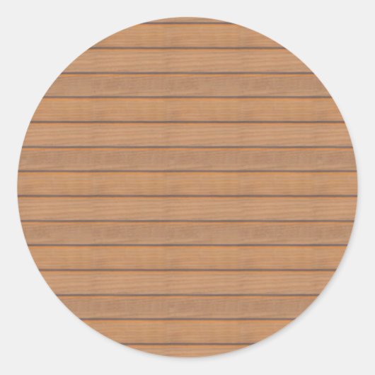 Sjabloon van onbewerkt hout Trendy Elegant Design  Ronde Sticker (Voorkant)