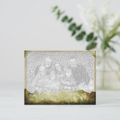 Sjabloon van papier briefkaart (Staand voorkant)