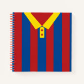 Sjabloon van Red & Blue Jersey Notitieboek Soccer  (Voorkant)