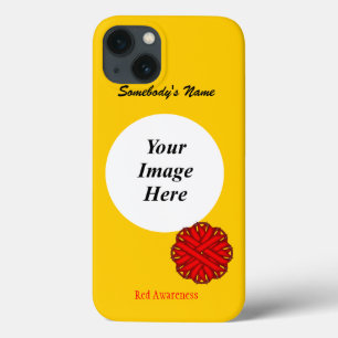 Sjabloon van Red Flower Ribbon door Kenneth Yoncic Case-Mate iPhone Case