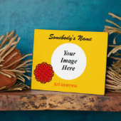 Sjabloon van Red Flower Ribbon door Kenneth Yoncic Fotoplaat (Zijkant)