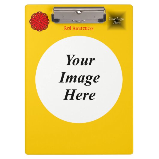 Sjabloon van Red Flower Ribbon door Kenneth Yoncic Klembord (Voorkant)