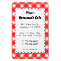 Sjabloon van Red Pset Restaurant Advertisement Mag