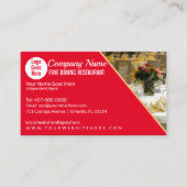 Sjabloon van restaurants die etensresten met fijne visitekaartje (Voorkant)