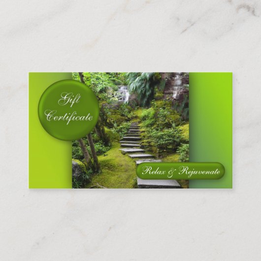 Sjabloon van ruimtesamenachting schoonheidscadeaub kortingskaartje (Voorkant)