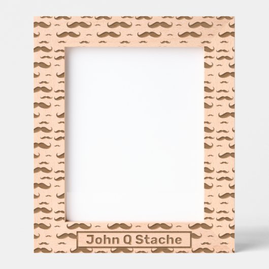 Sjabloon van snor naam gegraveerde lijstjes (Voorkant)