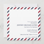 Sjabloon van striped Afstuderen kondiging Kaart (Voorkant)