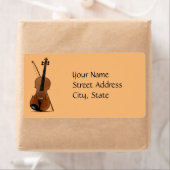 Sjabloon van Violin en Bow Etiket (Insitu)