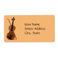 Sjabloon van Violin en Bow