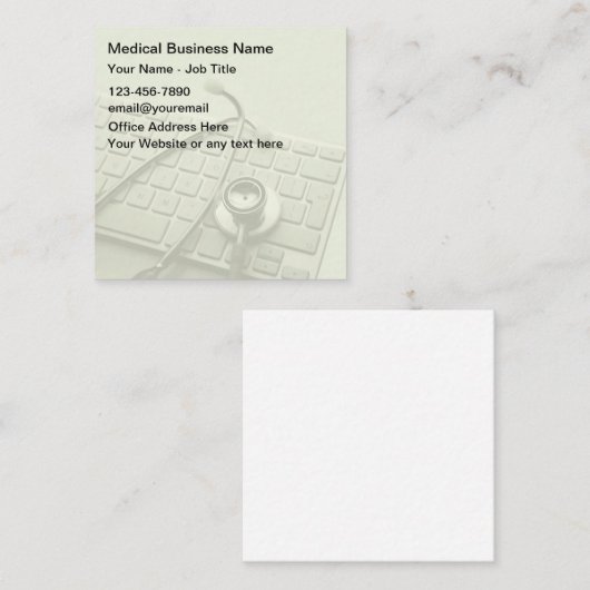 Sjabloon van Visitekaartjes met medisch thema (Voorkant / Achterkant)
