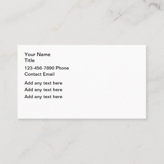 Sjabloon van Visitekaartjes van het thema "Cool Au (Achterkant)