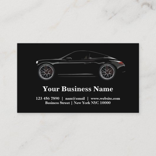 Sjabloon van Visitekaartjes van het thema "Cool Au (Voorkant)