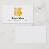 Sjabloon van wetshandhavingsVisitekaartjes Visitekaartje (Voorkant / Achterkant)