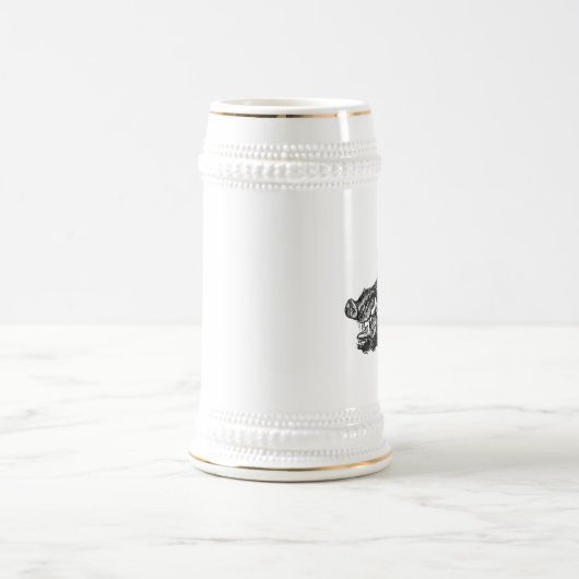  Sjabloon van wilde zwijnen met tussen Bierpul (Center)