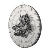  Sjabloon van wilde zwijnen met tussen Dartbord (Voorkant Rechts)