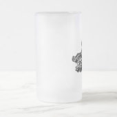 Sjabloon van wilde zwijnen met tussen Matglas Bierpul (Center)