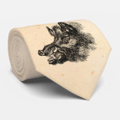  Sjabloon van wilde zwijnen met tussen Stropdas (Opgerold)