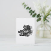  Sjabloon van wilde zwijnen met tussen Visitekaartje (Staand voorkant)