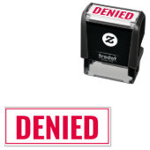 Sjabloon van zakelijke tekst geweigerd zelfinktende stempel (In situ)