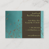 Sjabloon van zakenkaarten, tarwegras visitekaartje (Achterkant)