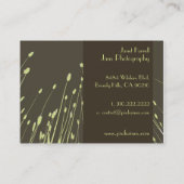 Sjabloon van zakenkaarten, tarwegras visitekaartje (Achterkant)