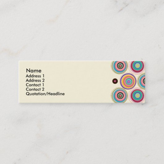 Sjabloon verbindingshartsprofielkaart mini visitekaartje (Voorkant)