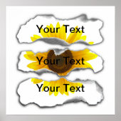 Sjabloon verbrand papier -  poster (Voorkant)