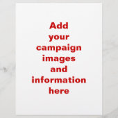 Sjabloon verkiezingscampagne brochure (Achterkant)