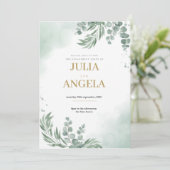 sjabloon verloving uitnodiging (Staand voorkant)