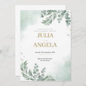 sjabloon verloving uitnodiging (Voorkant / Achterkant)