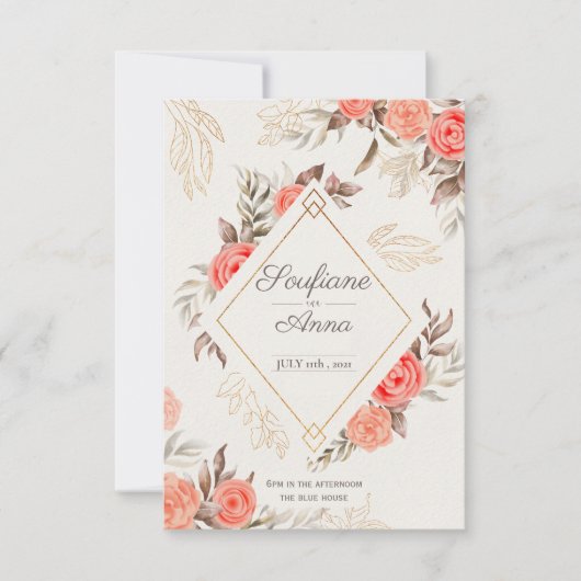 sjabloon verloving uitnodiging (Voorkant)