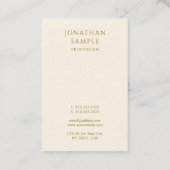 Sjabloon Verticaal Visitekaartje aangepaste Gold-t (Achterkant)