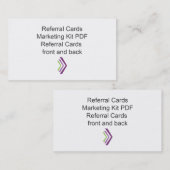Sjabloon verwijzingskaart aanbevelingskaartje (Voorkant / Achterkant)