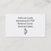 Sjabloon verwijzingskaart aanbevelingskaartje (Achterkant)