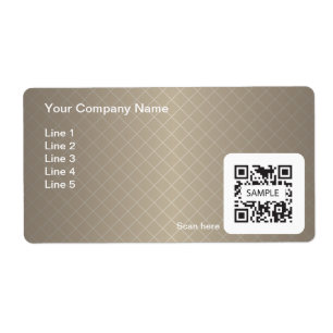 Sjabloon Verzendlabel Algemeen bruin Lijst