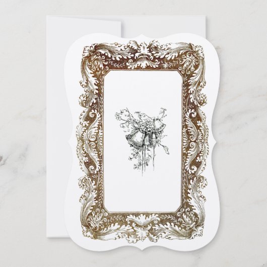  Sjabloon Victoriaans ERA Wedding Invitting Kaart (Achterkant)