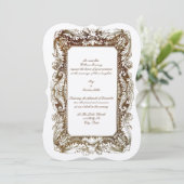  Sjabloon Victoriaans ERA Wedding Invitting Kaart (Staand voorkant)