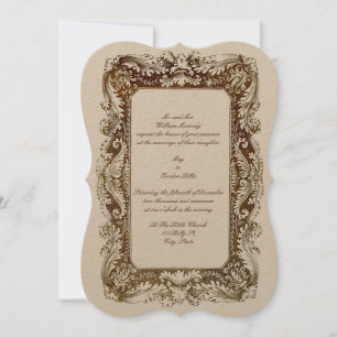 Sjabloon Victoriaans ERA Wedding Invitting Kaart