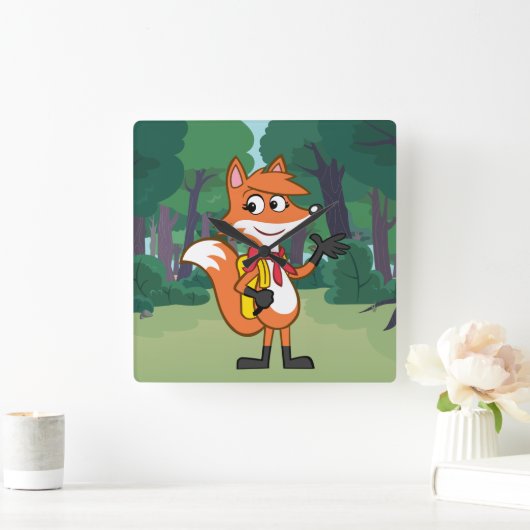 sjabloon vierkante klok (Huis)