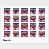 sjabloon vierkante sticker (Vel)