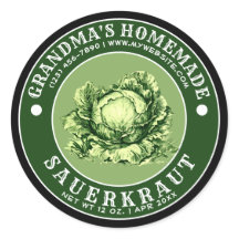 Sjabloon Vintage Homemade Sauerkraut